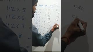 Trick se 112 ka Table likhe  tabla akhilmaurya maths [upl. by Xam]