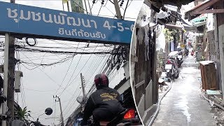 Walking Through Klong Toey Slum In Bangkok [upl. by Akinohs]