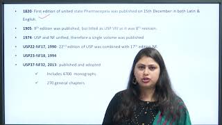 Introduction To Pharmacopoeias Part2 United State Pharmacopoeia And Extra Pharmacopoeia [upl. by Currie]