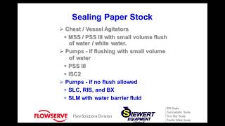 Applying Mechanical Seals in Pulp and Paper Applications  Webinar Session 5  Siewert Equipment [upl. by Shaer256]