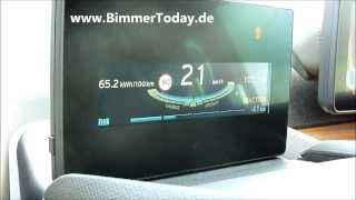 BMW i3 TachoVideo 01000 Slalom bei Regen und Rekuperation [upl. by Bondon]