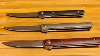 3 JAPANESESTYLE POCKET KNIVES Boker Kwaiken Air Mini Cocobolo G10 Titanium  Knife Unboxing [upl. by Cherie699]