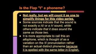 Intro to Speaking amp Pronunciation Video 7The Flap quottquot and Glottal quottquot [upl. by Elbert]