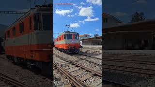 Jubiläum 60 Jahre Re 44 38 Rangieren beim Bahnhof Balsthal SO [upl. by Moreen]