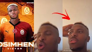 Osimhen React as he Finally Sign and Move to Galatasaray as Chelsea Signing Failed [upl. by Pepi936]