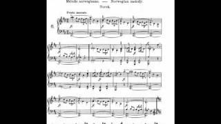 Grieg Lyric Pieces Book I Op12  6 Norwegian Melody [upl. by Sirronal27]