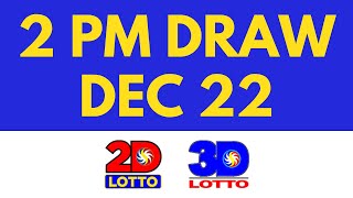 Lotto Result December 22 2023 2pm Swertres Ez2 [upl. by Lester]