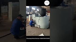 Gas aluminum melting furnace is on producing furnace aluminum shorts [upl. by Arakihc]