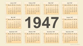 Kalender 1947 [upl. by Akeemat]