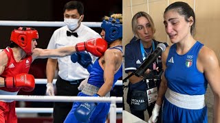 Angela Carini Reaction after match with Imane Khelif at Paris Olympics 2024  Angela Carini Boxing [upl. by Bruner]