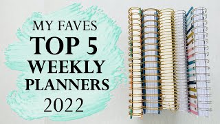 MY TOP 5 WEEKLY PLANNERS for 2022 [upl. by Andri]