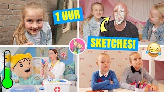 DE ZOETE ZUSJES SPELEN GRAPPIGE EN LEUKE SKETCHES 1 UUR VIDEO ♥DeZoeteZusjes♥ [upl. by Aciruam]