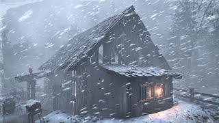 SNOWSTORM SOUNDS FOR SLEEPING Medieval snow village blizzard amp Wind sounds for sleeping [upl. by Yate270]