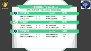 WACA  3rd Grade  Round 12  Fremantle v Gosnells  Day 2 [upl. by Cacilia73]