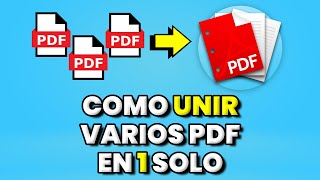 Cómo UNIR 2 o más Archivos PDF en UNO Solo [upl. by Erehc]