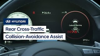 Rear Crosstraffic Collisionavoidance Assist RCCA  Howto Hyundai Canada [upl. by Enelam354]