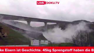 Livestream Sprengung der A45Talbrücke Eisern bei Siegen [upl. by Eneiluj]