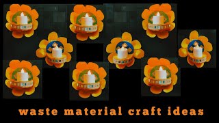 waste material project  best out of waste ideas for school competition  paper flowers making [upl. by Artenehs]