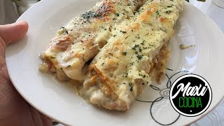 CANELONES DE CHOCLO Como hacer la masa de panqueques  Maxi Cocina [upl. by Phaedra]