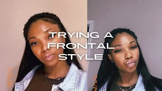 Fishtail braids  quick weave Frontal hairstyles [upl. by Cavan]