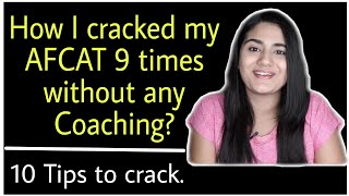 How to Crack AFCAT exam without Coaching in 1st Attempt 10 Tips amp Tricks to Clear Air Force Exam [upl. by Nyrb]