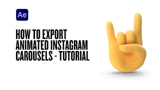 Render Settings for Animated Instagram Carousels  After Effects Tutorial [upl. by Lovmilla]