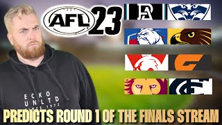 AFL 23 PREDICTS THE AFL FINALS WEEK 1 [upl. by Ruthe]