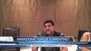 ESCLUSIVA  Maradona ringrazia Sorrentino [upl. by Aleras]