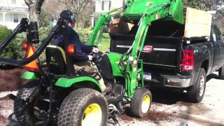 Reloading mulch with the John Deere Loader [upl. by Eissahc279]