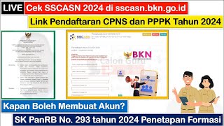 🔴LIVE Cek Link Pendaftaran Akun SSCASN 2024 Link Pendaftaran CPNS 2024 amp Link Pendaftaran PPPK 2024 [upl. by Stander]