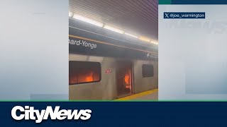 Ebike fire on subway sparks safety concerns [upl. by Aikenat36]