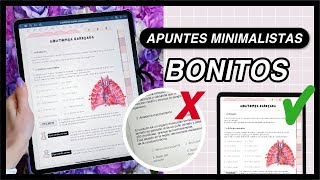 Cómo tomar APUNTES MINIMALISTAS bonitos rápidos y sencillos en iPad  HardPeach 🍑 [upl. by Annodas942]