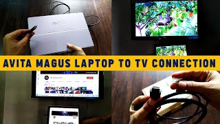 Avita Magus Laptop to TV Output via Mini HDMI to HDMI cable [upl. by Nevaj]