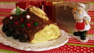 Bûche de Noël Yule Log Recipe  CookingWithAlia  Episode 127 [upl. by Rosalba647]