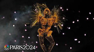 The Golden Voyager takes center stage at the Paris Olympics Closing Ceremony  NBC Sports [upl. by Farrar509]