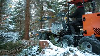 DIY Forestry In Finland  Logbullet Forwarding After Chainsaw [upl. by Notyap901]