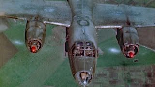 WW2 Color B26 Marauders Over Germany [upl. by Necila]