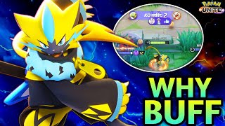 ZERAORA ⚡ BUFF IS NEXT LEVEL BROKEN 😮 POKEMON UNITE  ZERAORA GAMEPLAY [upl. by Aiki]