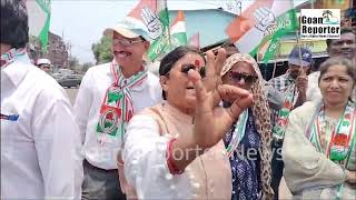 Goan Reporter Congress candidate Capt Viriato Fernandes along with supporters campaign at Baina [upl. by Nolasba196]