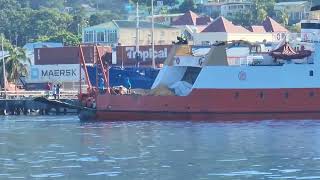 Departing Kingstown St Vincent to Bequia on the MV Admiral II Ferry [upl. by Ahsert304]