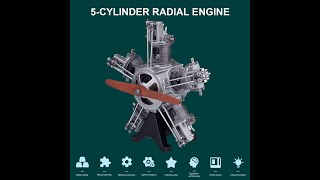 ⭐ 5 Cylinder Radial Engine Model Kit [upl. by Hairej]