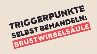 TRIGGERPUNKTE SELBST BEHANDELN BRUSTWIRBELSÄULE shorts schmerztherapie mobilitytraining [upl. by Beisel]