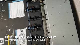 Comparing the HP Proliant dl360 g8 to the dl360 g7 review and visual overview [upl. by Ardnusal]