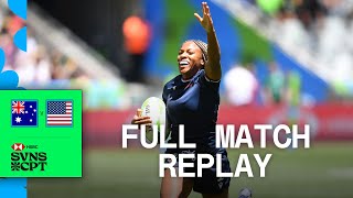 LAST MINUTE WINNER 🤯  Australia v USA  Cape Town 2024 HSBC SVNS  Full Match Replay [upl. by Oz]