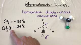 A Level Chemistry Permanent dipoledipole interactions [upl. by Hewett367]