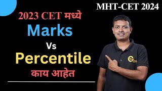 Marks Vs Percentile  MHTCET 2024 [upl. by Aicinod]