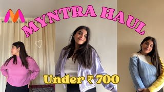 Myntra Haul  Latest Winter Collection  Under ₹700 [upl. by Dihaz]