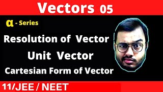 Vectors 05  Resolution Of Vector  Unit Vector  Cartesian form of Vector  Basics [upl. by Brandyn621]