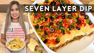 7 LAYER DIP  7 LAYER PARTY DIP  MEXICAN 7 LAYER DIP [upl. by Lrig540]