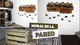 DIY Decora tu pared usando un huacal  ViernesconKarla [upl. by Einaled944]